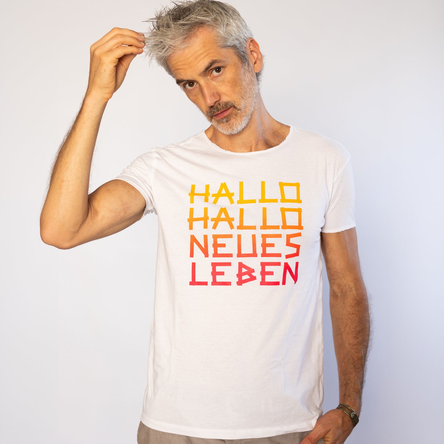 T-shirt "Ciao Ciao" Bianco Maschio