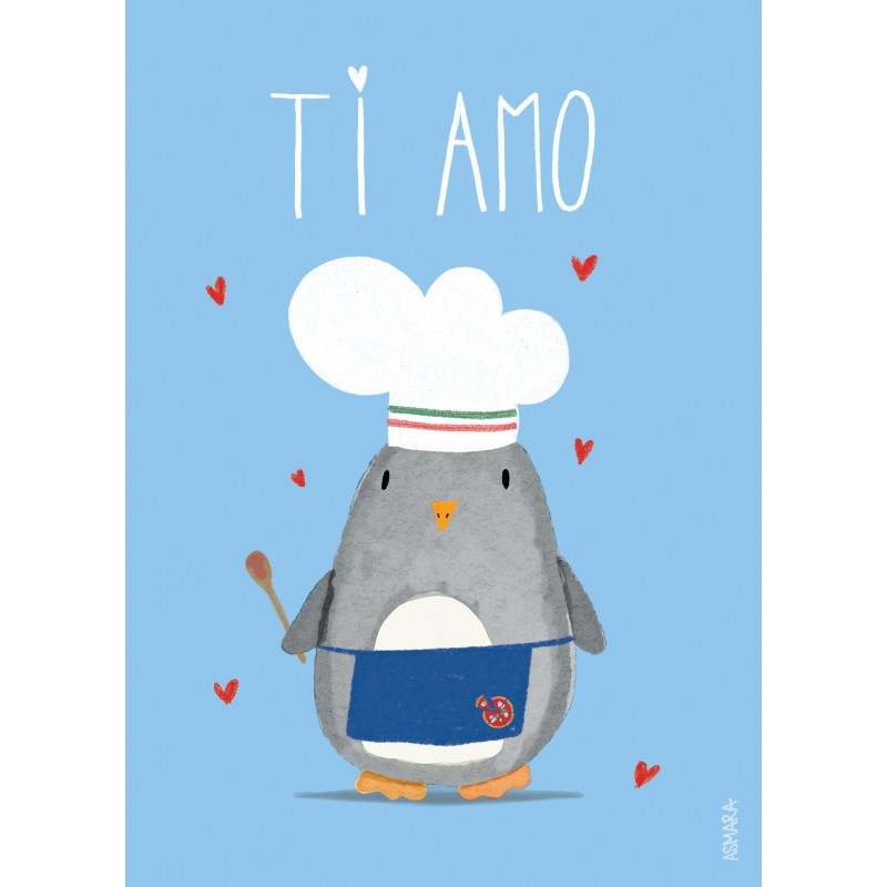 Postcard Penguin Italy