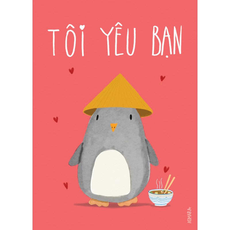 Postkarte Pinguin Vietnam