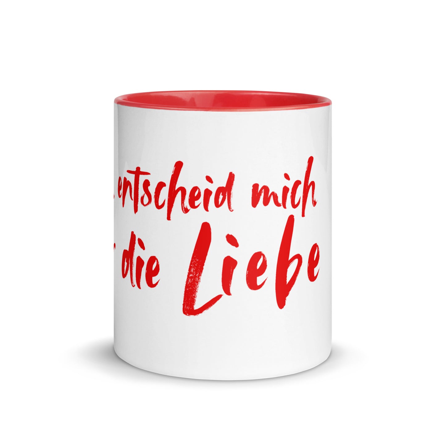 "Für die Liebe" Tasse innen rot