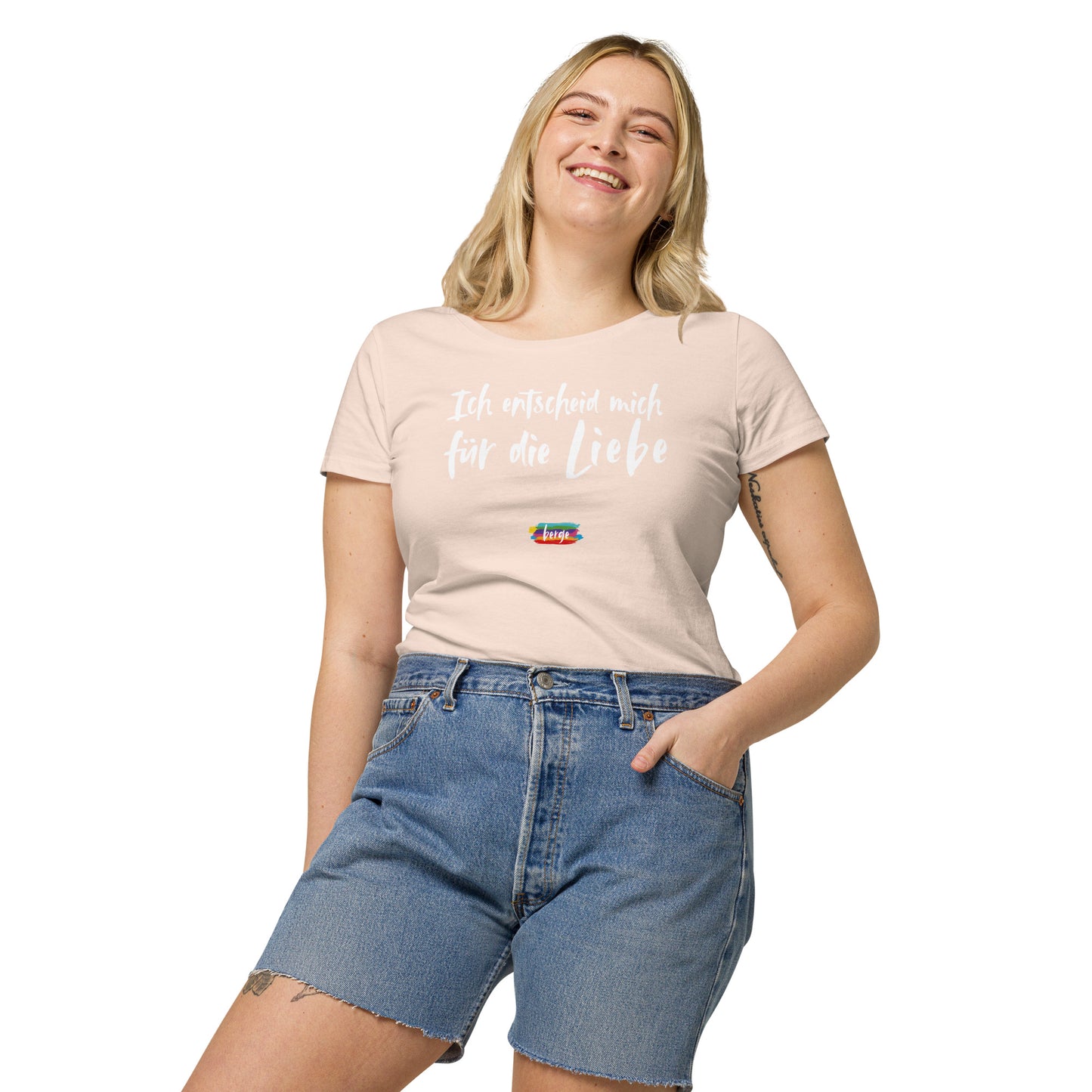 T-Shirt "Für die Liebe" Damen Farbe: Creme